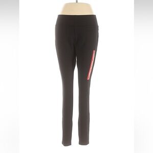 Matty M Black Leggings with Red Accent
